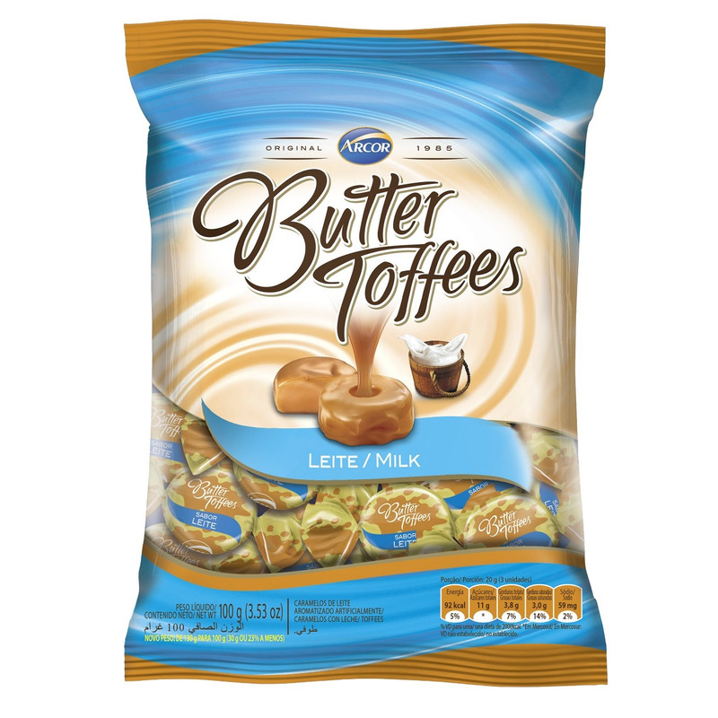 Bala Butter Toffees Leite 100g