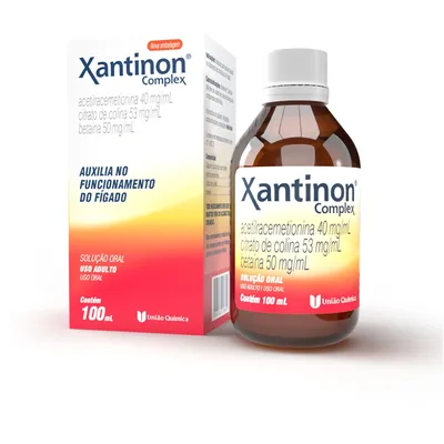 Xantinon Complex Acetilracemetionina 40Mg + Citrato De Colina 53Mg + Betaína 50Mg Solução 100Ml preço