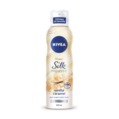 Sabonete Mousse Nivea Silk Vanilla Caramel 200ml