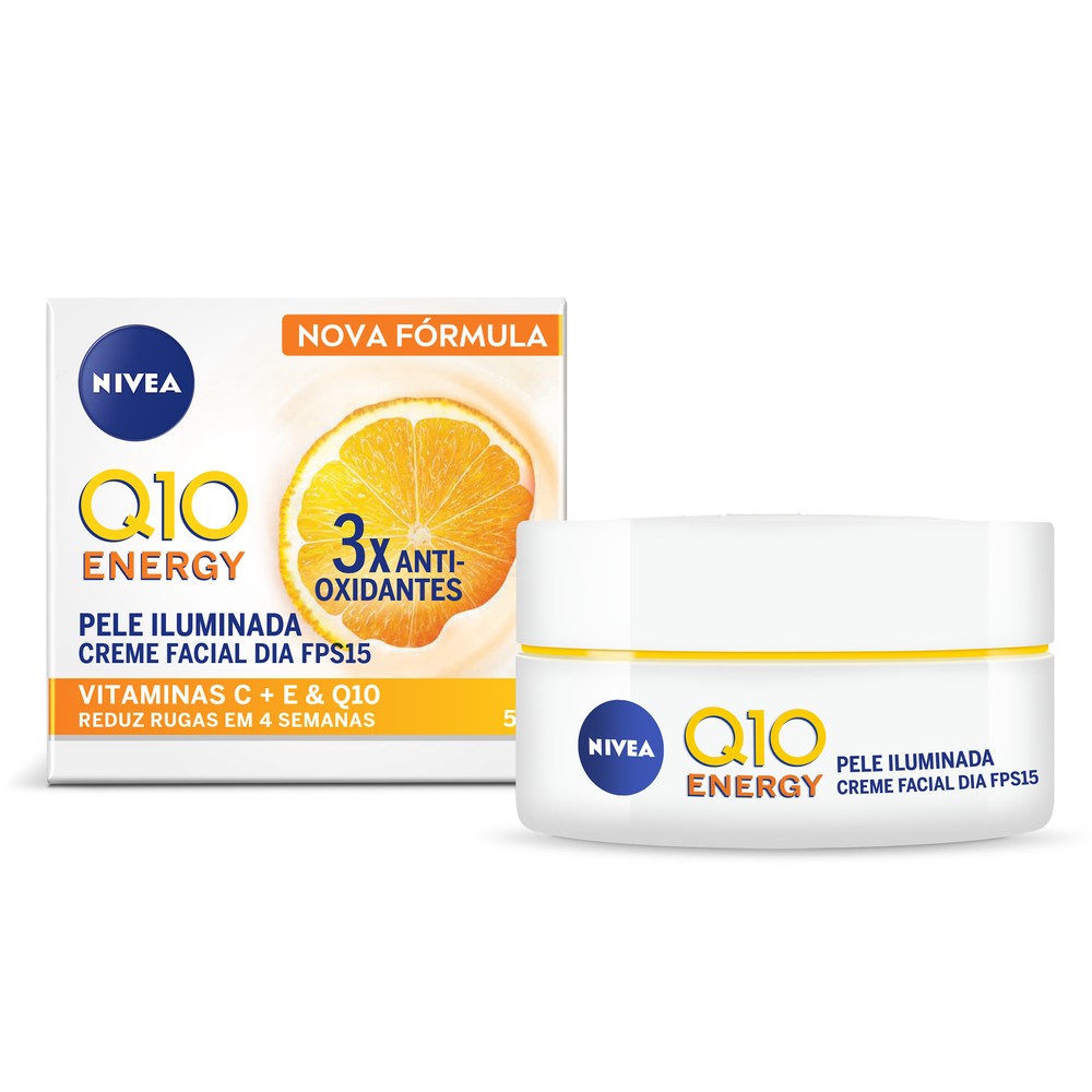 Creme Facial Nivea Antissinais Q10 Energy Dia FPS 15 50g