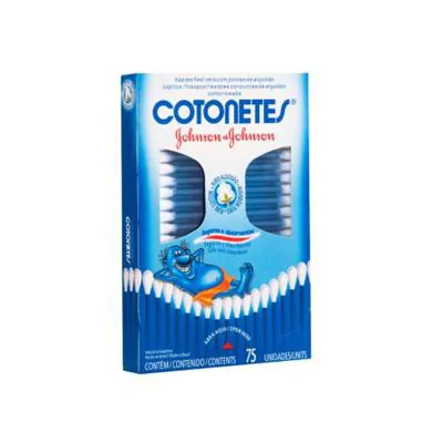 Hastes Flexíveis Cotonetes Johnson 75 Unidades