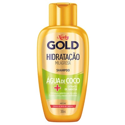 Shampoo Niely Gold Hidratação Poderosa Água de Coco 300ml