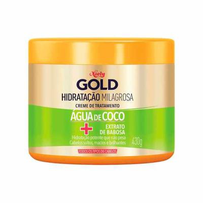 Creme de Tratamento Niely Gold Água de Coco 430gr