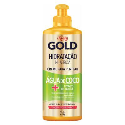 Creme para Pentear Niely Gold Hidratação Milagrosa Água de Coco 280g