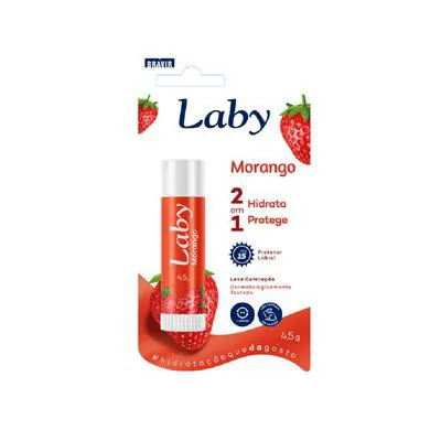 Protetor Solar Hidratante Labial Laby Morango 4,5g