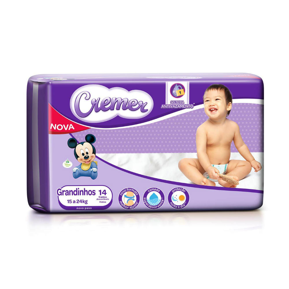 Fralda Cremer Magic Care Grandinhos 14 Unidades
