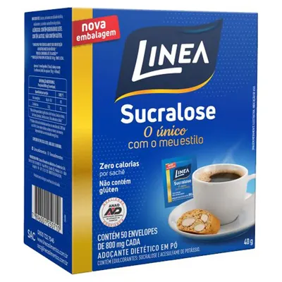 Adoçante Linea Sucralose 50 Envelopes 0,8g