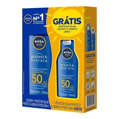 Kit Protetor Nivea Sun Protect e Hidrata FPS50 200ml + 100ml Grátis