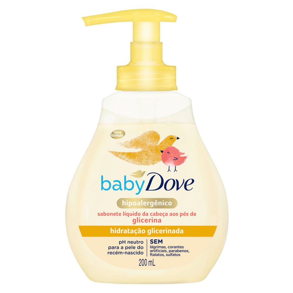 Sabonete Líquido Glicerina Baby Dove Hidratação Glicerinada 180ml