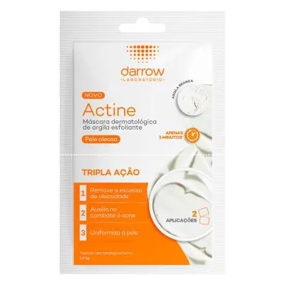 Máscara Facial Esfoliante de Argila Actine 5g com 2un