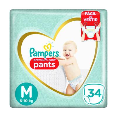 Fralda Pampers Premium Care Pants M 34 Unidades
