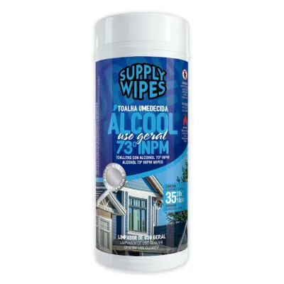 Toalha Umedecida para Limpeza Supply Wipes Álcool 35 Unidades