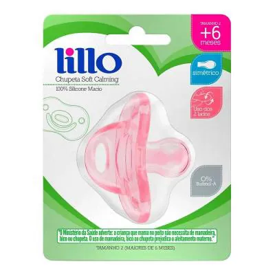 Chupeta Lillo Soft Calming N.02 Rosa
