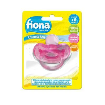 Chupeta Fiona Soft Rosa Tamanho 2