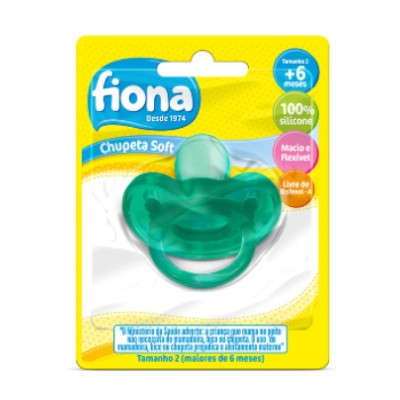 Chupeta Fiona Soft 100% Silicone Anatômico Tamanho 2