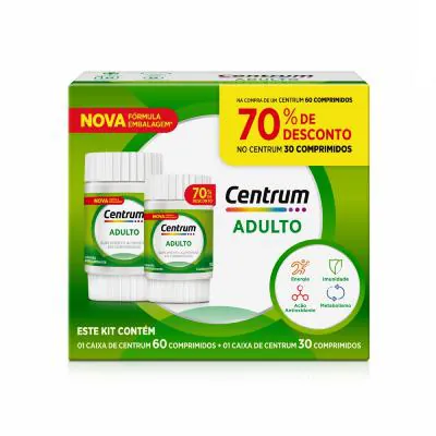 Kit Centrum 60 Comprimidos + 30 Comprimidos