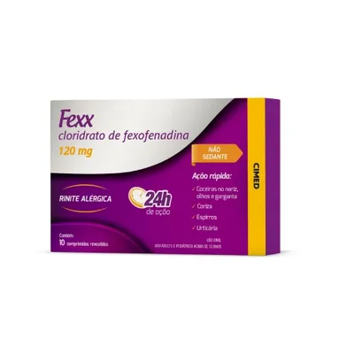 Anti Alergico Fexx 120Mg 10 Comprimido Revestido preço