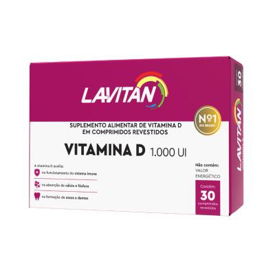 Suplemento Alimentar Lavitan Vitamina D 1000UI 30 Comprimidos
