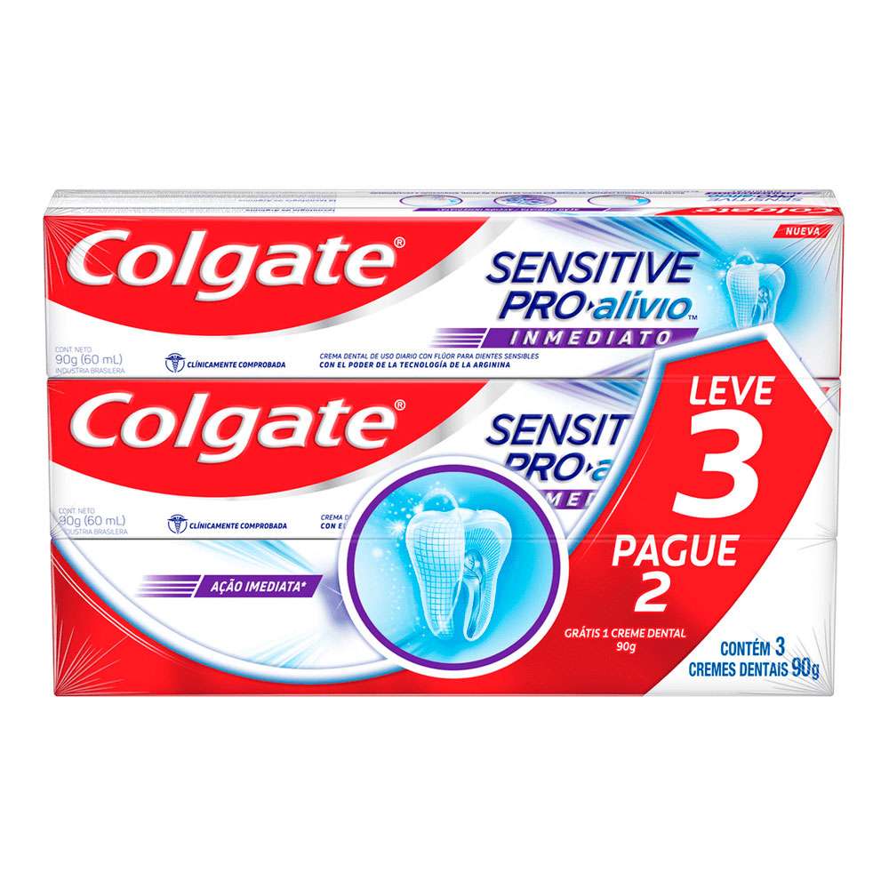 Kit Creme Dental Colgate Sensitive Pro-Alívio Imediato Leve 3 Pague 2