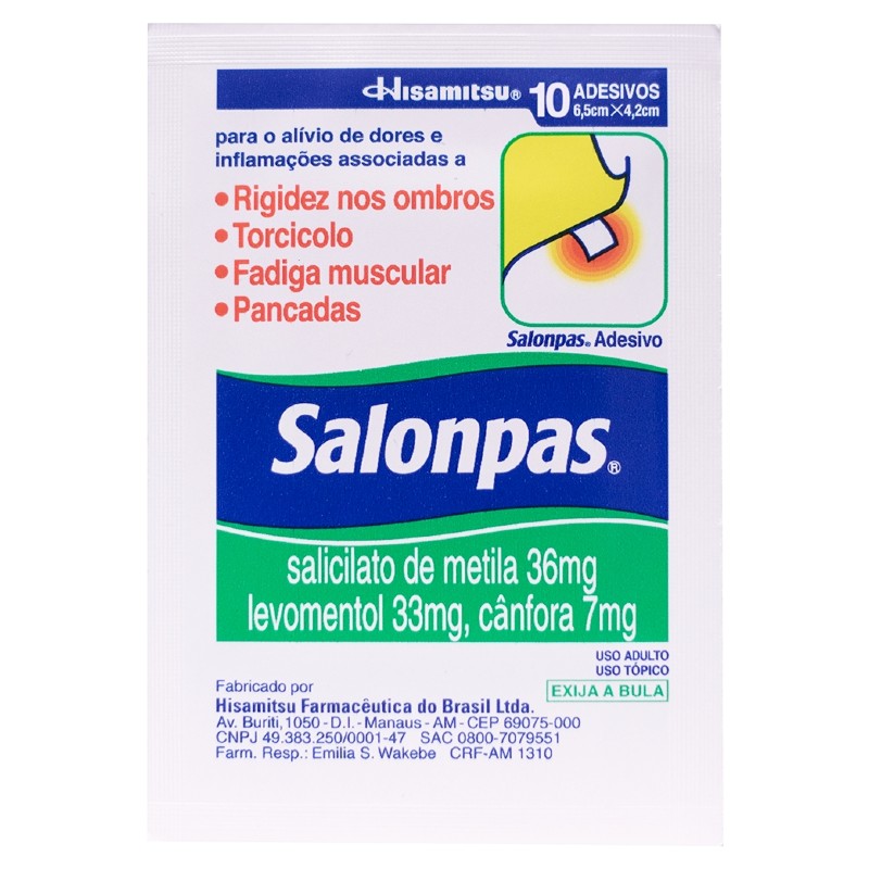 Adesivo Salonpas Pequeno 10 Unidades