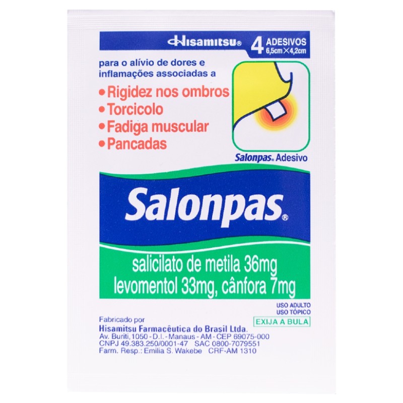 Salonpas Adesivo Pequeno 4 Unidades