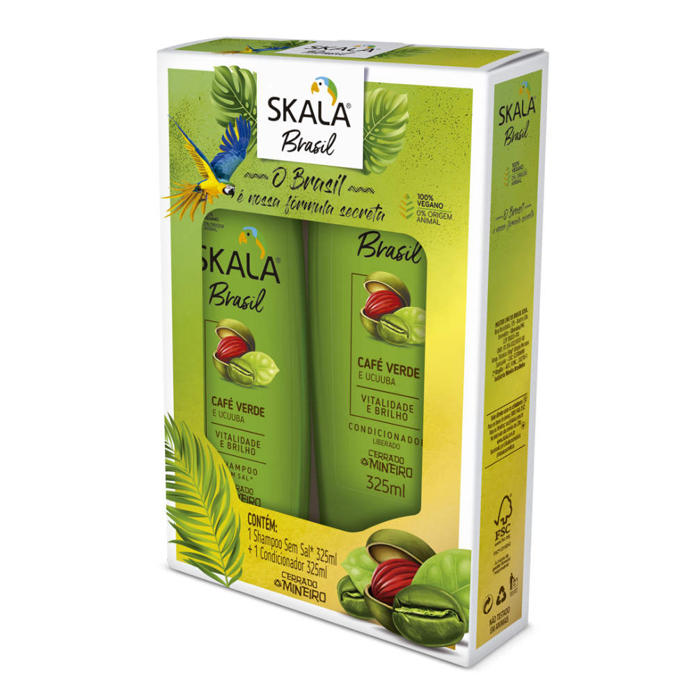 Kit Skala Brasil Café e Ucuuba com Shampoo e Condicionador 325ml