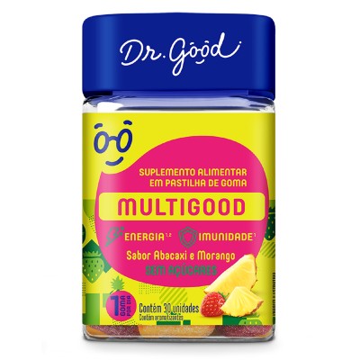 Multigood Abacaxi e Morango com 30 Gomas