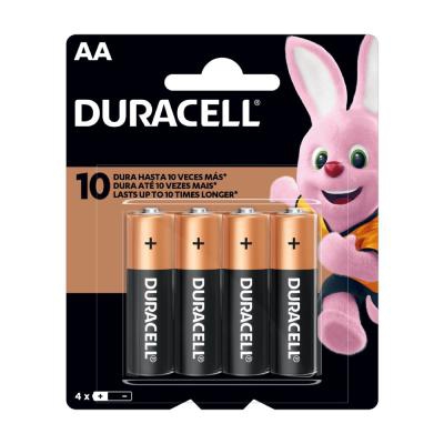 Pilha Alcalina Pequena Duracell AA 4 Unidades