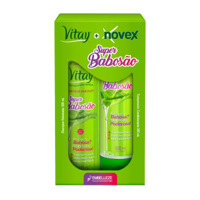 Kit Novex Super Babosão com Shampoo e Condicionador 300ml