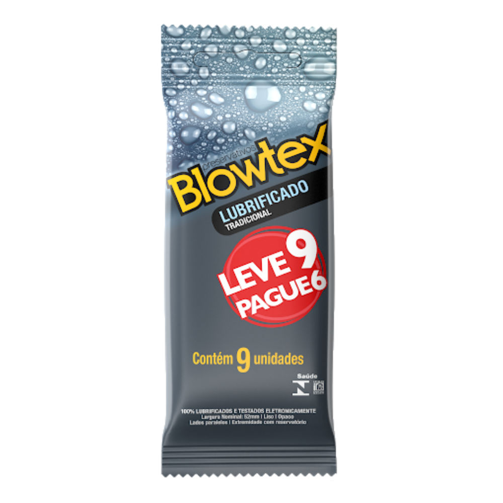 Preservativo Blowtex Lubrificado 9 Unidades