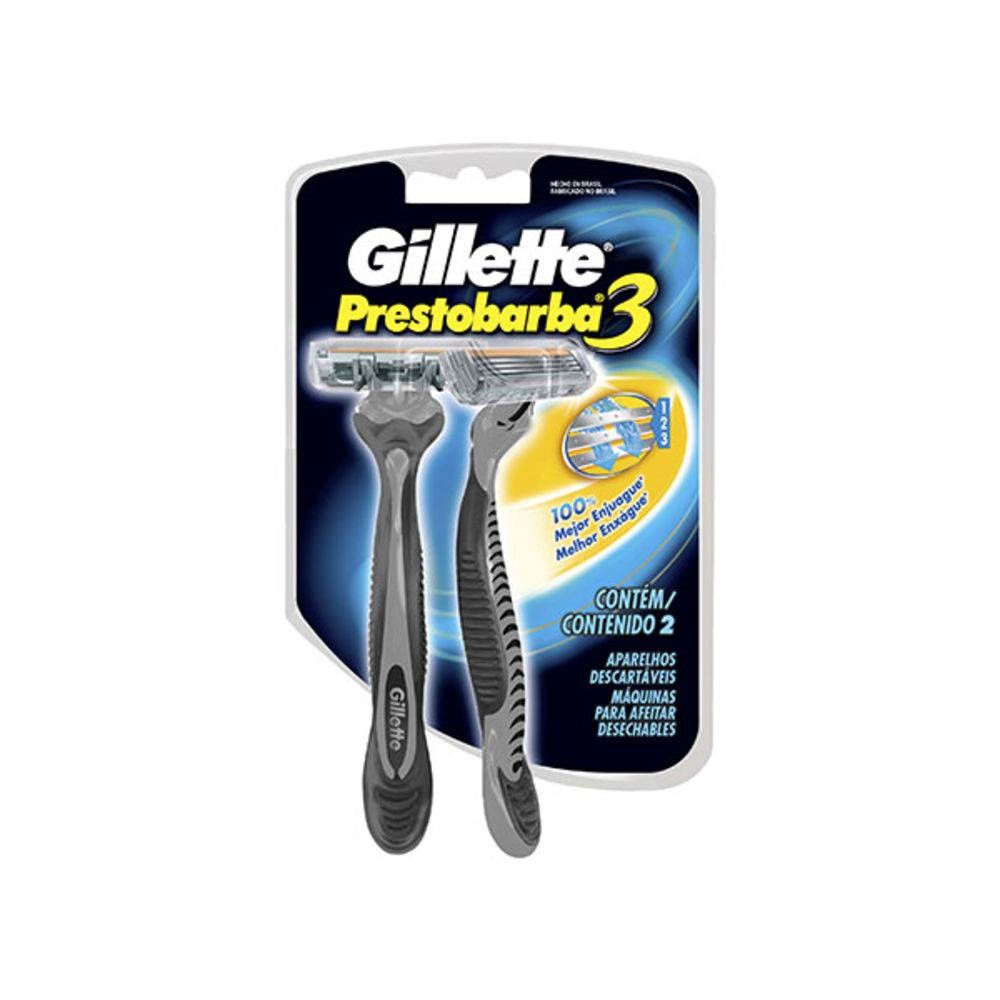 Aparelho De Barbear Gillette Prestobarba 3 Masculino 2 Unidades