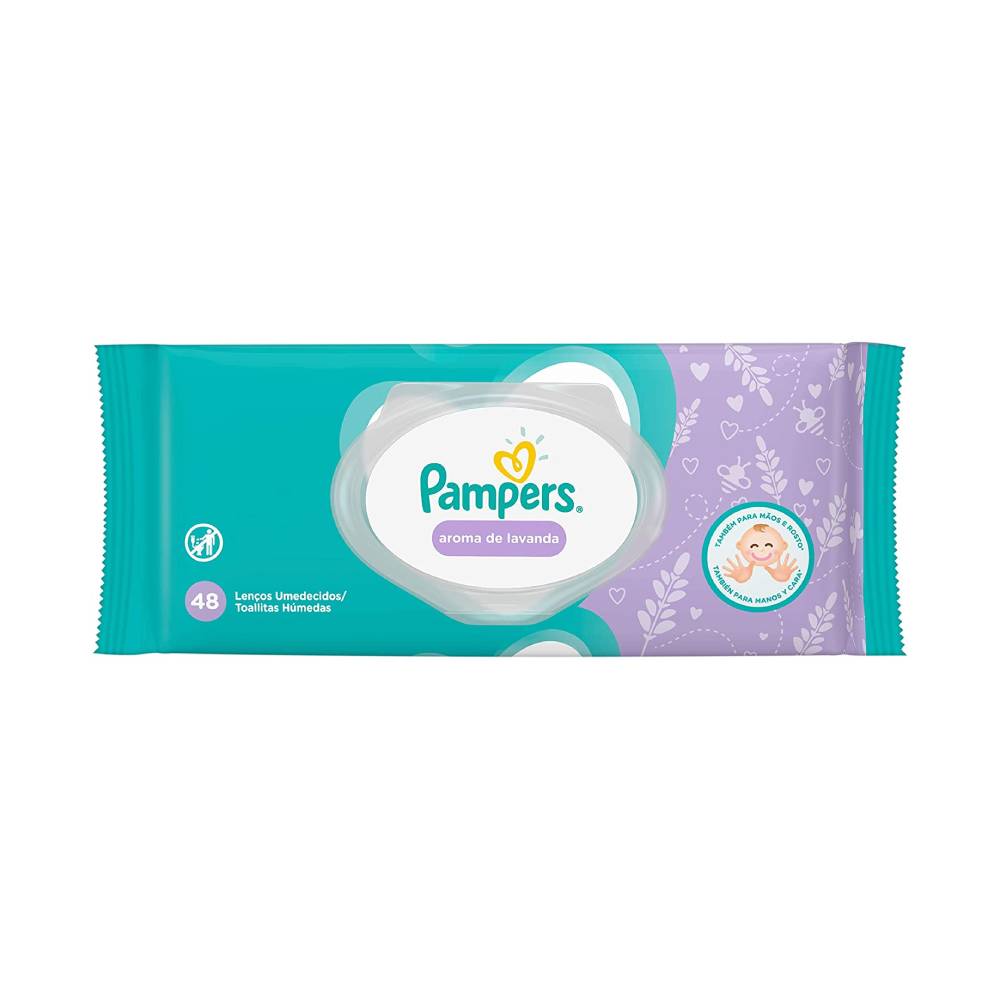 Lenço Umedecido Pampers Lavanda 48 Unidades