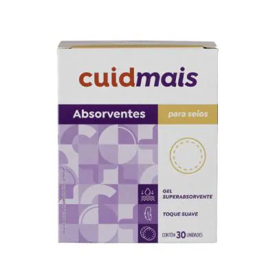 Absorvente para Seios Cuidmais 30 Unidades