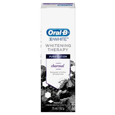 Creme Dental Purification Charcoal Menta Oral-B 3D White Whitening Therapy 102g