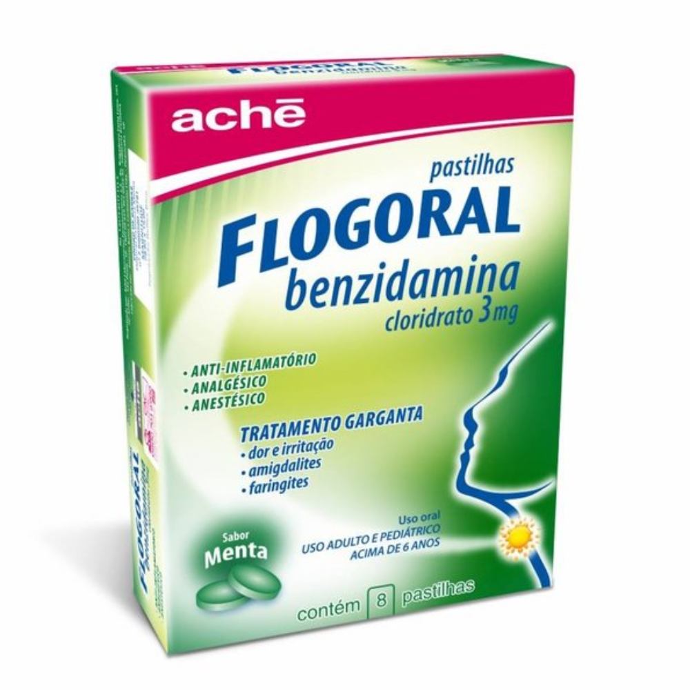 Pastilhas Flogoral Menta 8 Unidades