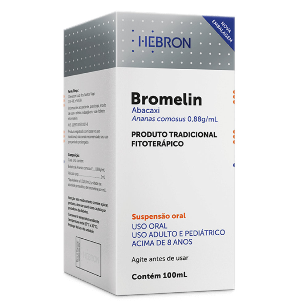 Bromelin Suspensão Oral Hebron 100ml