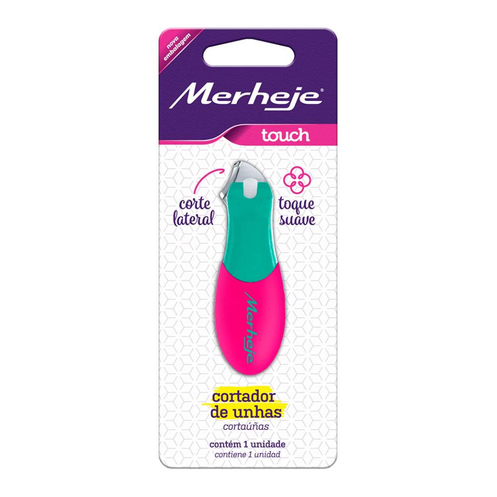 Cortador de Unhas Merheje Touch Verde e Pink