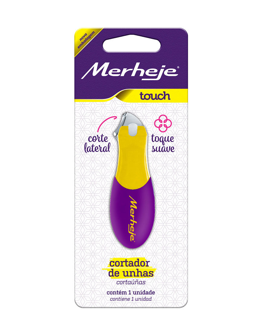 Cortador de Unhas Merheje Touch Violeta e Laranja