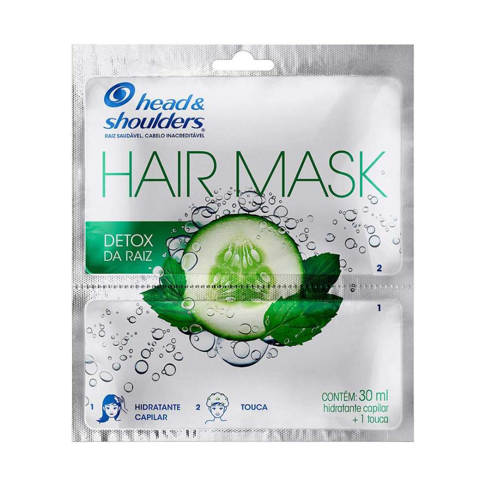 Máscara Capilar Head e Shoulders Detox da Raiz 30ml + Touca