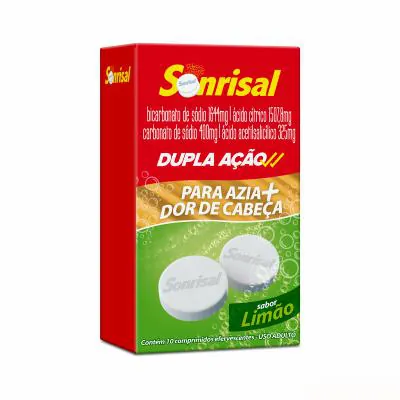 Sonrisal Antiácido Limão com 10 Comprimidos Efervescentes