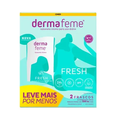 Sabonete Íntimo Dermafeme Fresh Kit 2X200Ml