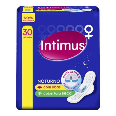 Absorvente Intimus Noturno Seca Com Abas 30 Unidades