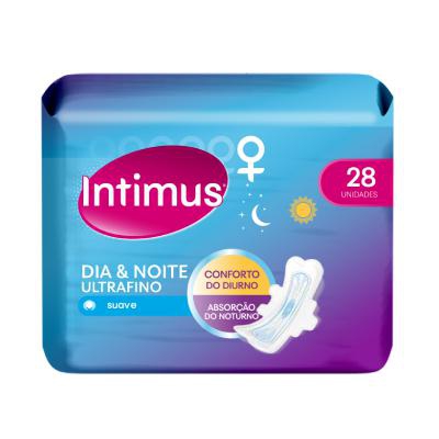 Absorvente Intimus Ultrafino Dia e Noite Suave Com Abas 28 Unidades