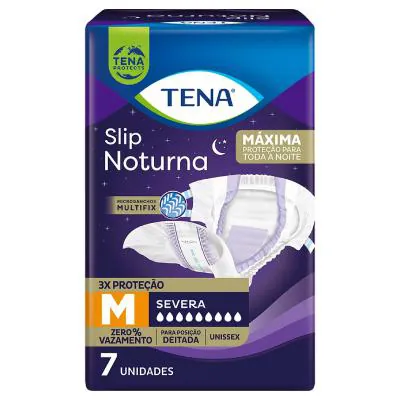 Fralda Geriátrica Tena Slip Noturna M 7 Unidades