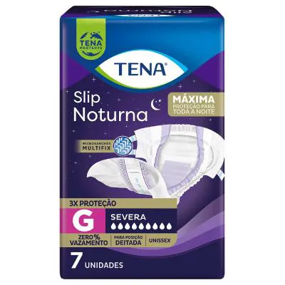 Fralda Geriátrica Tena Slip Noturna G 7 Unidades