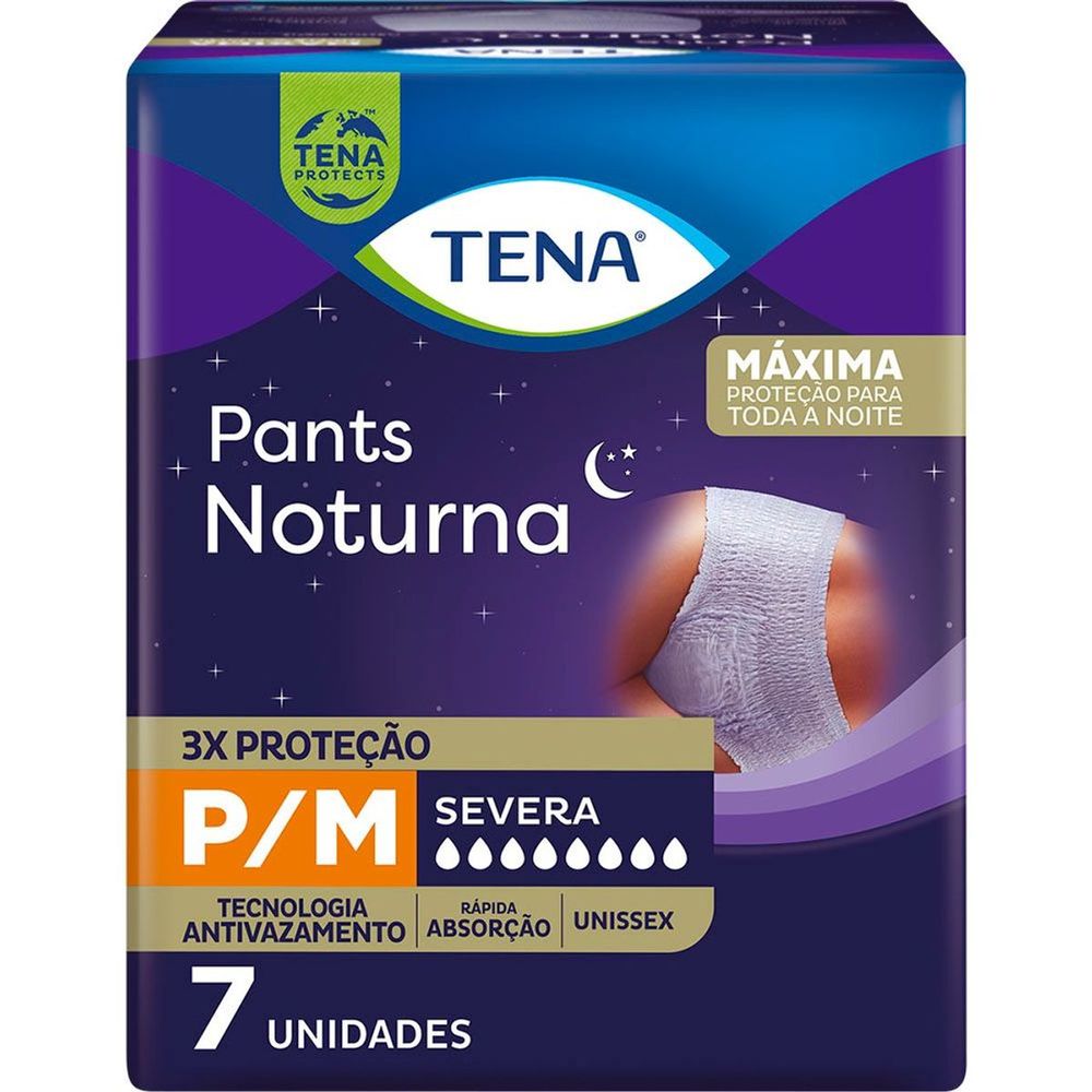 Roupa Íntima Tena Pants Noturna P/M 7 Unidades