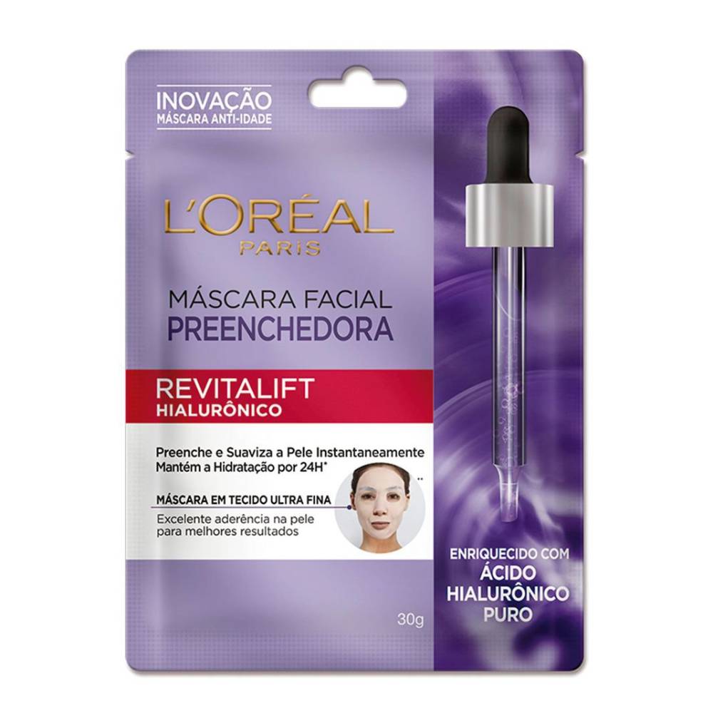 Máscara Facial Preenchedora Loreal Revitalift Hialurônico 30g