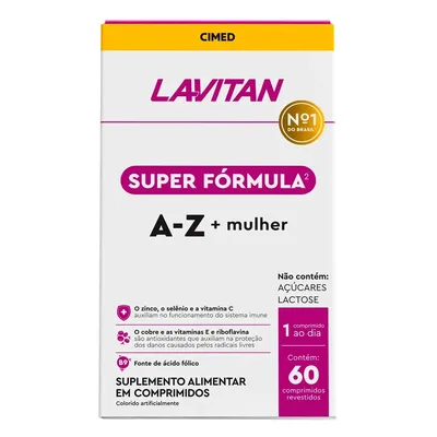 Multivitamínico Lavitan Super Fórmula Az Mulher Com 60 Comprimidos