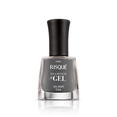 Esmalte Risqué Diamond Gel Cinza Granito 9,5ml
