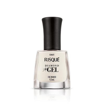 Esmalte Risqué Diamond Gel Chá Branco Natural 9,5ml